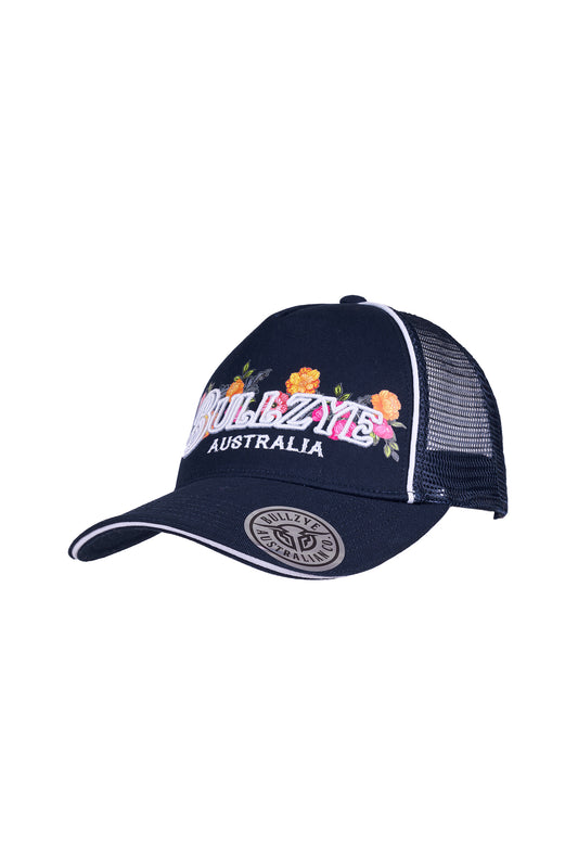 Bullzye Flora High Profile Trucker Cap - Navy - B4S2901CAP