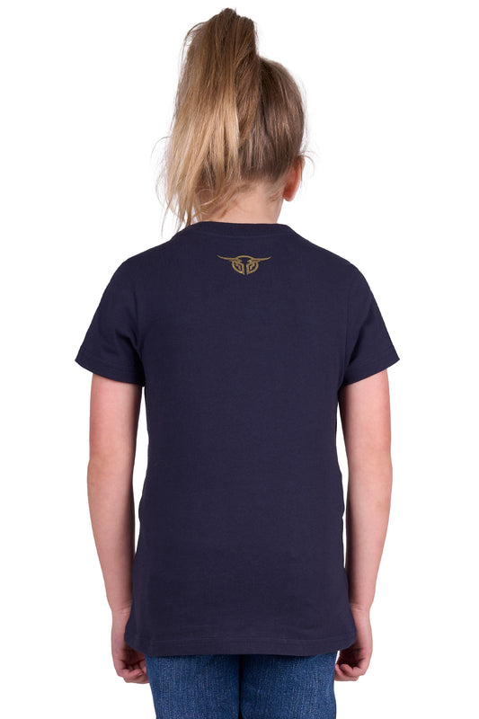 Bullzye Girls Rose S/S Tee - Navy