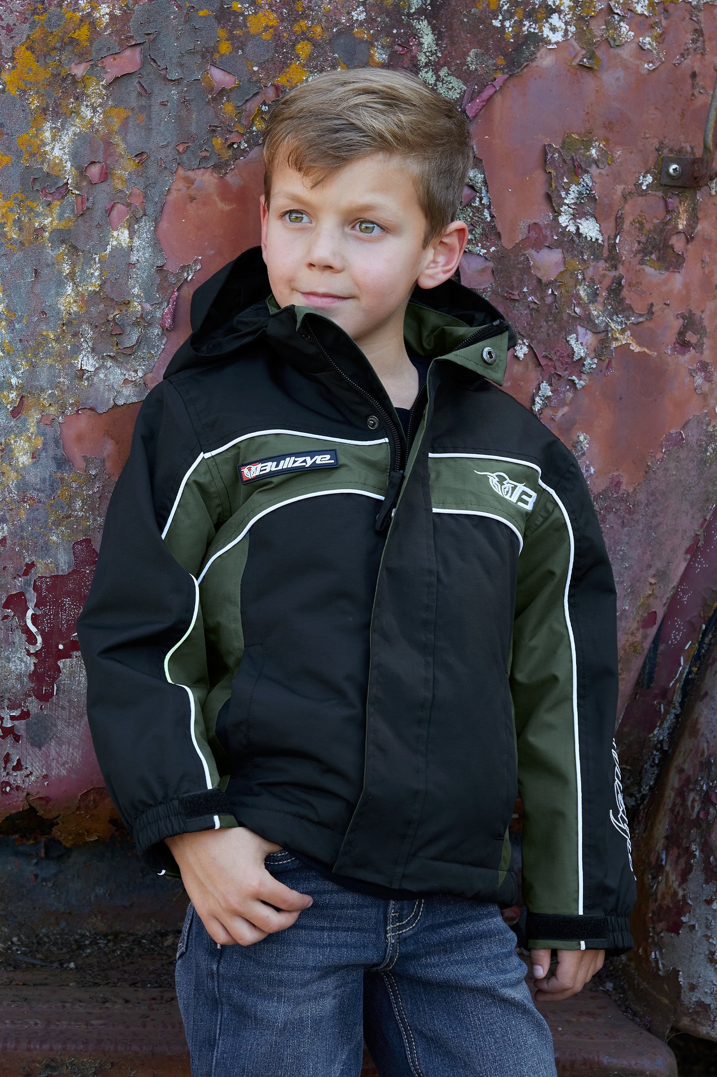 Bullzye Boys Bazooka Jacket - Black/Green