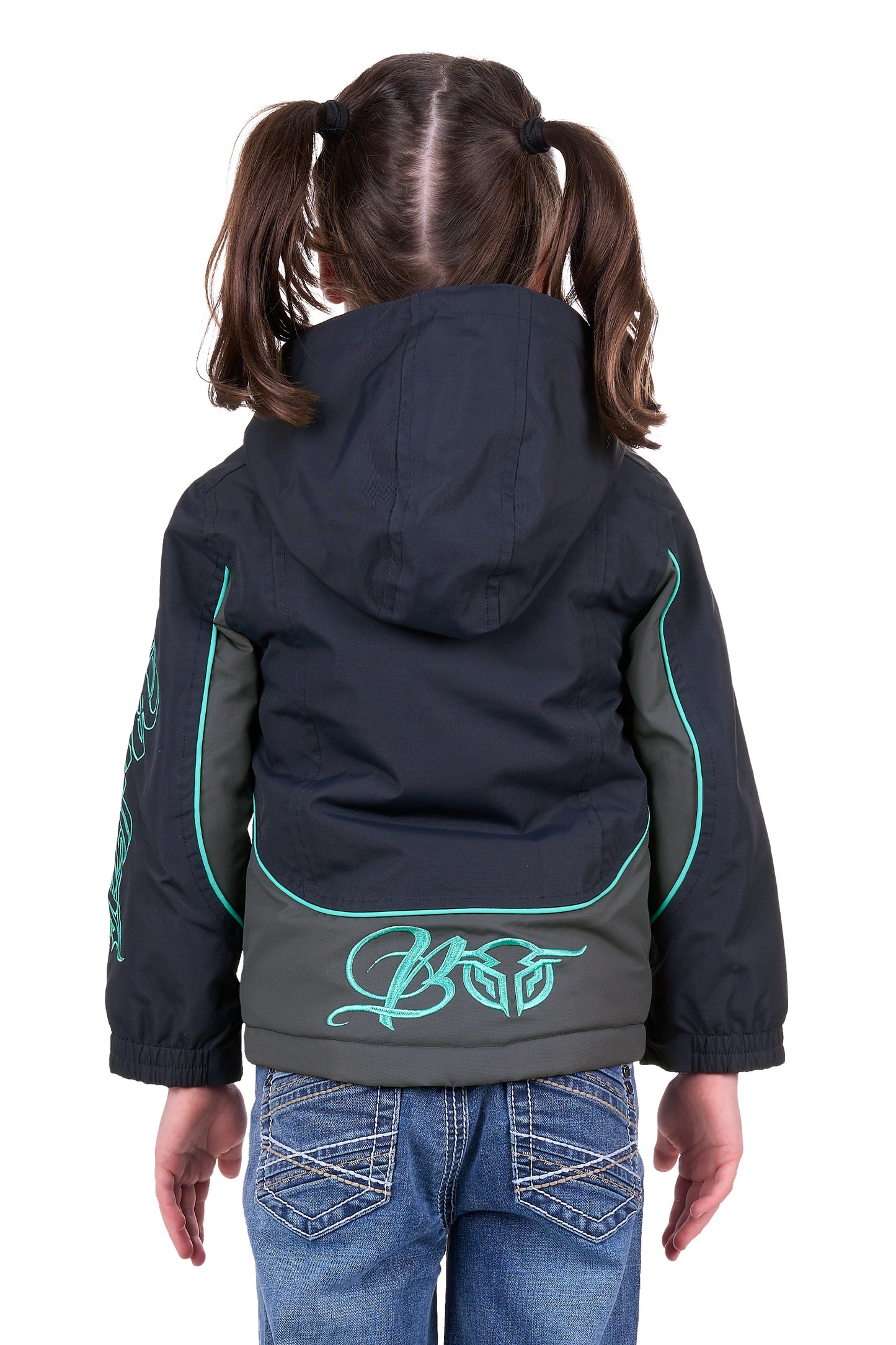 Bullzye Girls Carla Jacket - Dark Navy/Turquoise