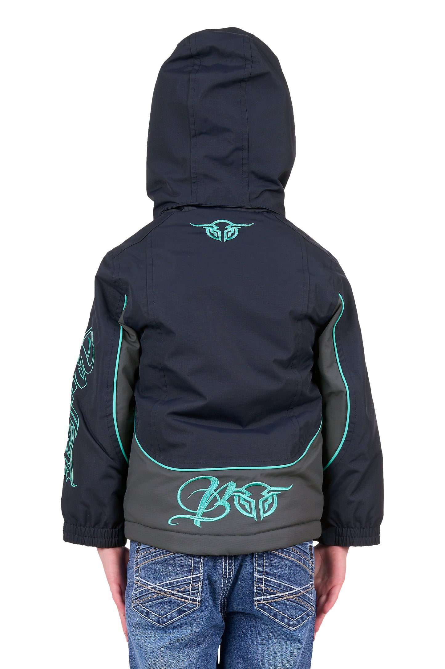Bullzye Girls Carla Jacket - Dark Navy/Turquoise