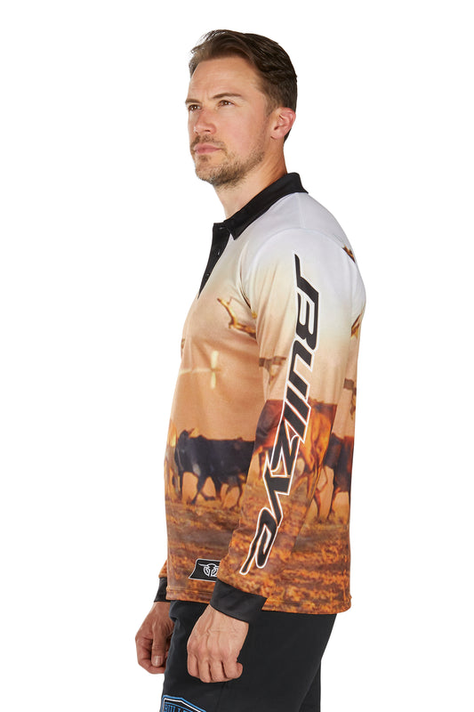 Bullzye Mens Helicopter Long Sleeve Tee - B6W1569516