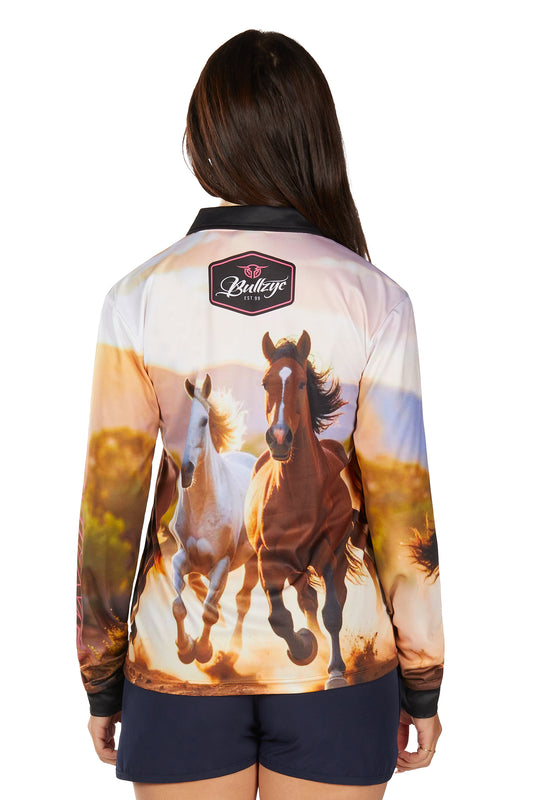 Bullzye Ladies Gallop Long Sleeve Tee - B6W2502538
