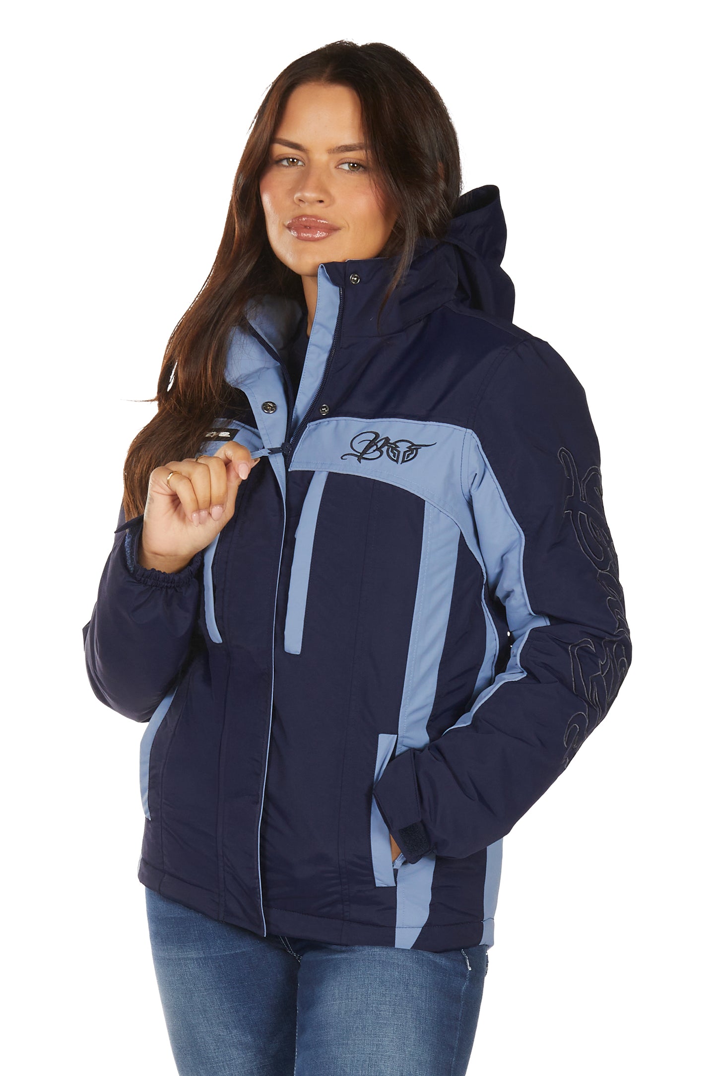 Bullzye Ladies Carla Jacket - Light Blue/Navy - B6W2709529
