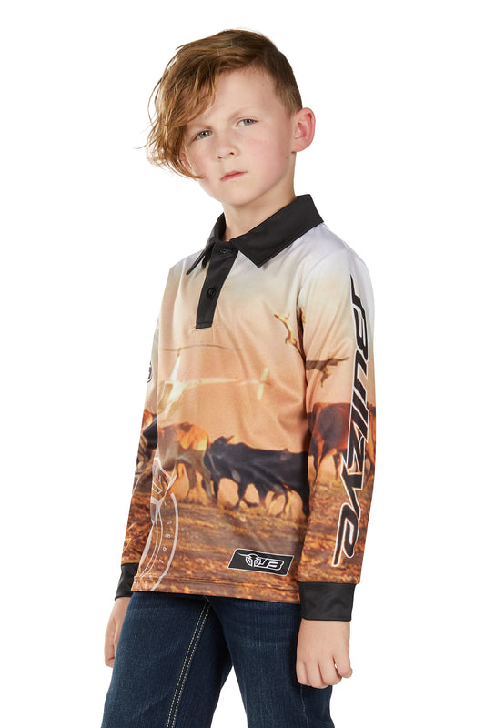Bullzye Boys Helicopter Long Sleeve Tee - B6W3569516