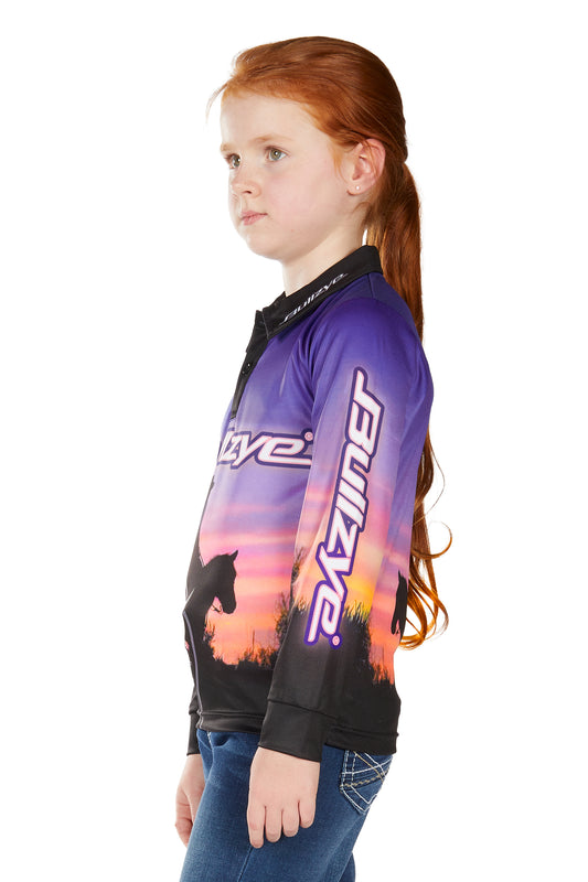 Bullzye Girls Sunset Long Sleeve Tee - B6W5501537