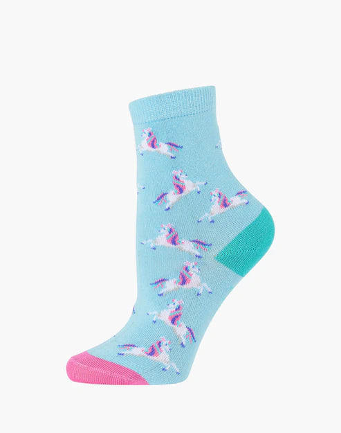 Bamboozld Kids Unicorn Bamboo Socks - Sky