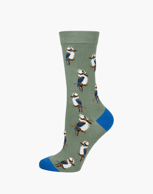 Bamboozld Ladies Kookaburra Bamboo Sock - Lt Khaki