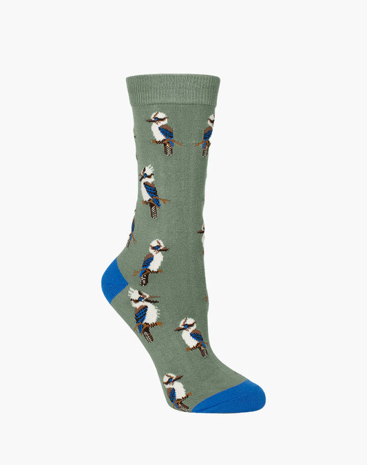 Bamboozld Ladies Kookaburra Bamboo Sock - Lt Khaki