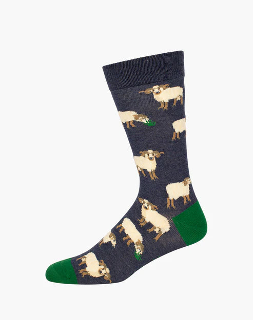 Bamboozld Mens Rams Bamboo Sock - Denim