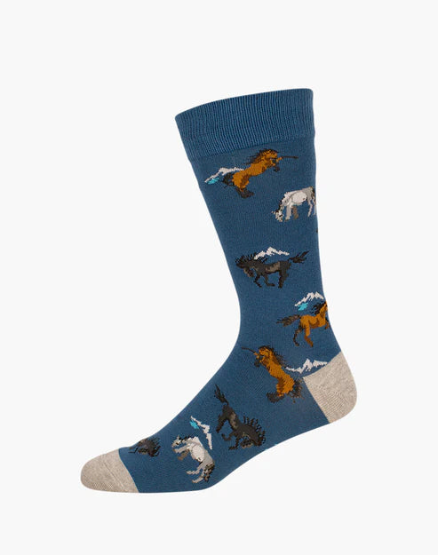 Bamboozld Mens Snowy River Bamboo Sock - Denim