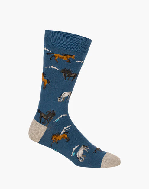 Bamboozld Mens Snowy River Bamboo Sock - Denim