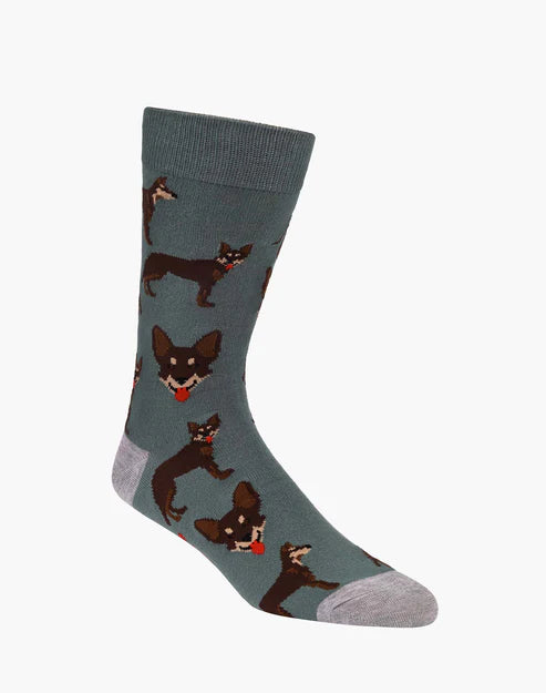 Bamboozld Mens Kelpie Bamboo Sock - Khaki