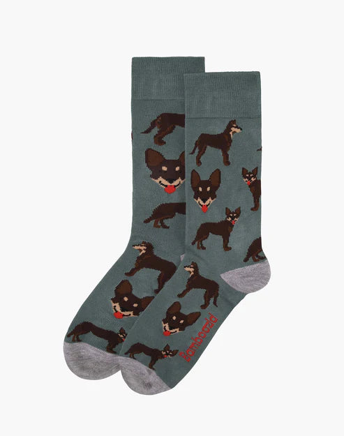 Bamboozld Mens Kelpie Bamboo Sock - Khaki