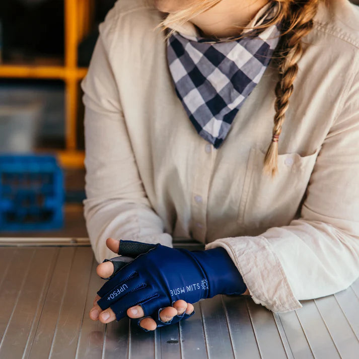 Bush Mits The Lewis Navy UPF 50+ Sun Protection Gloves