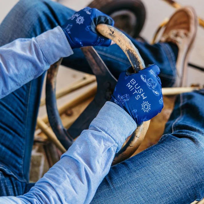 Bush Mits Navy Eston Jones UPF 50+ Sun Protection Gloves