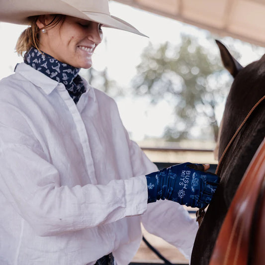 Bush Mits Navy Eston Jones Neck Scarf