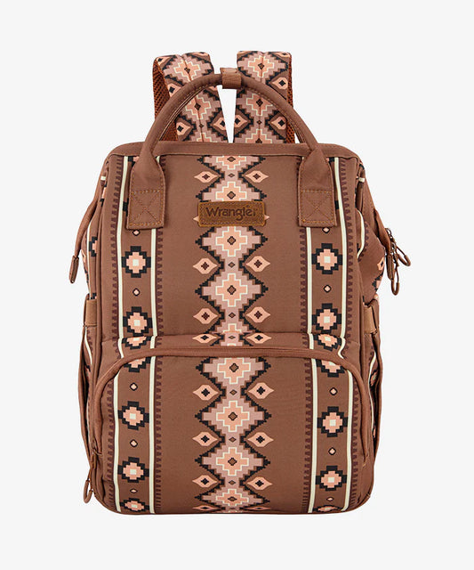 Wrangler Aztec Printed Callie Backpack - Camel - WG22049110