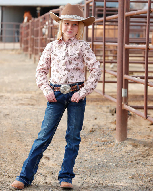 Cruel Girl Girls L/S Shirt - CTW3370031 - Pink