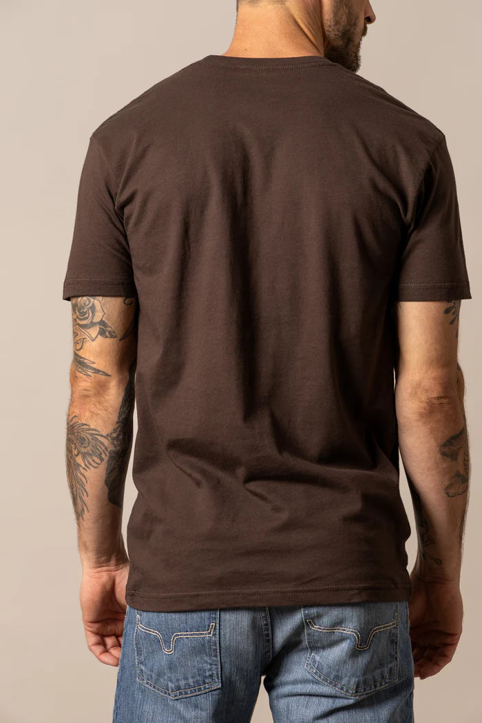 Kimes Ranch Mens Circular Serape Dark Chocolate T Shirt