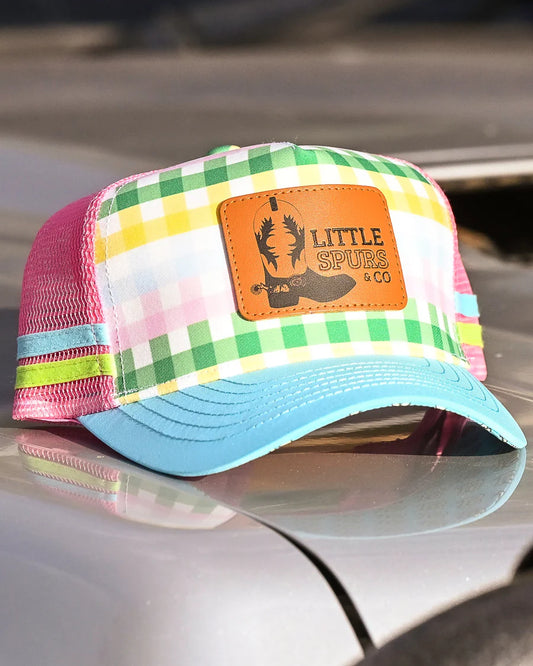 Little Spurs & Co Toddler Rainbow Gingham Cap