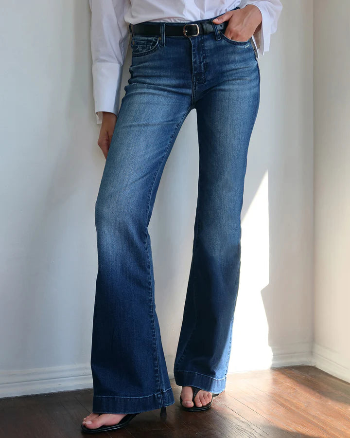 7 for all mankind Ladies DOJO Tailorless Trouser Jean 32" - Lake Blue - 7U15S44A