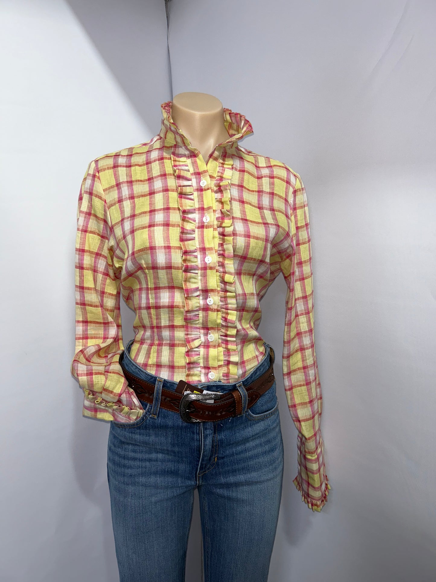 Netties Ladies Amayah Fitted L/S Frill Shirt