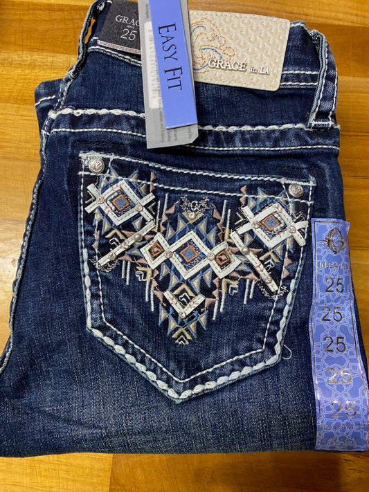 Grace in LA Ladies Jeans - Aztec - 32" Leg - EB51852