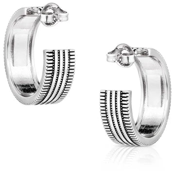 Montana Silversmiths - Montana Turquoise Sky Hoop Earrings -ER6111