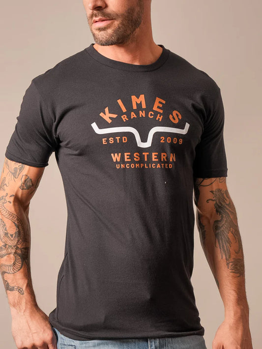 Kimes Ranch Mens T Shirt - Easy Does It - Black
