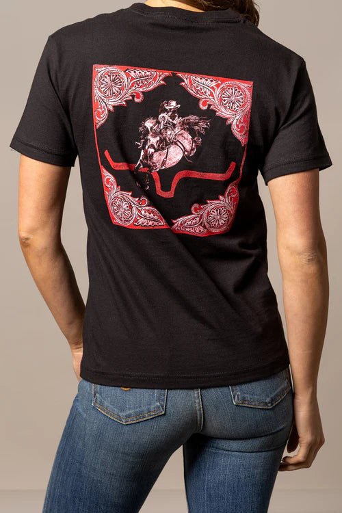 Kimes Ranch Ladies Fallon Bandana T Shirt - WSH0000054 Black