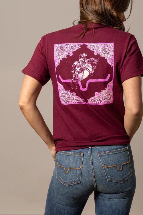 Kimes Ranch Ladies Fallon Bandana T Shirt - WSH0000054 Burgandy