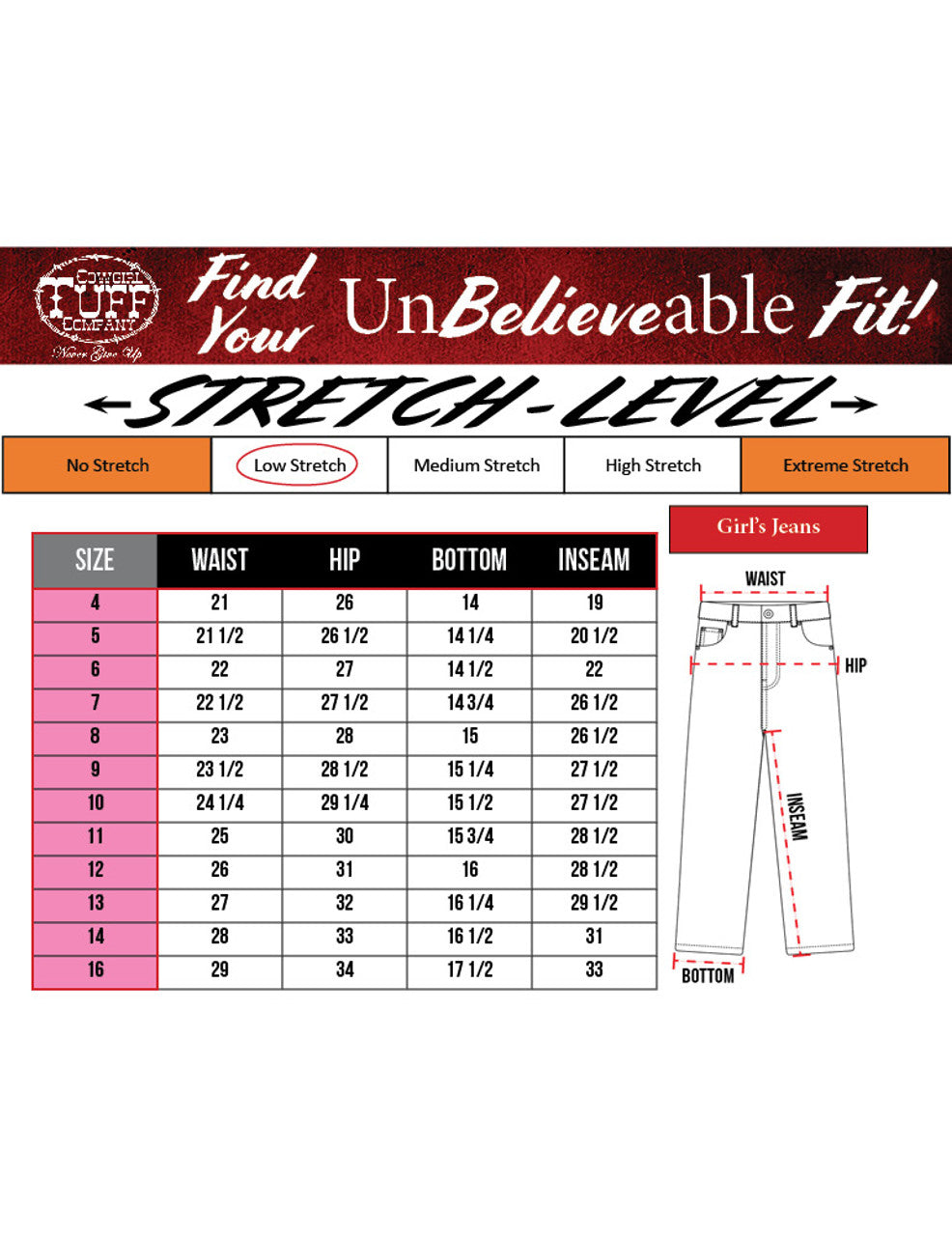 Cowgirl Tuff Girls Edgy Jean