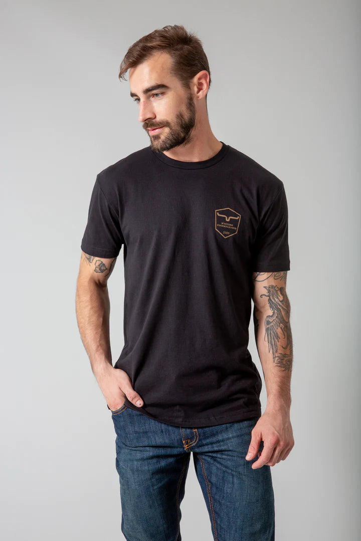 Kimes Ranch Mens Shielded Trucker Tee Shirt - Black
