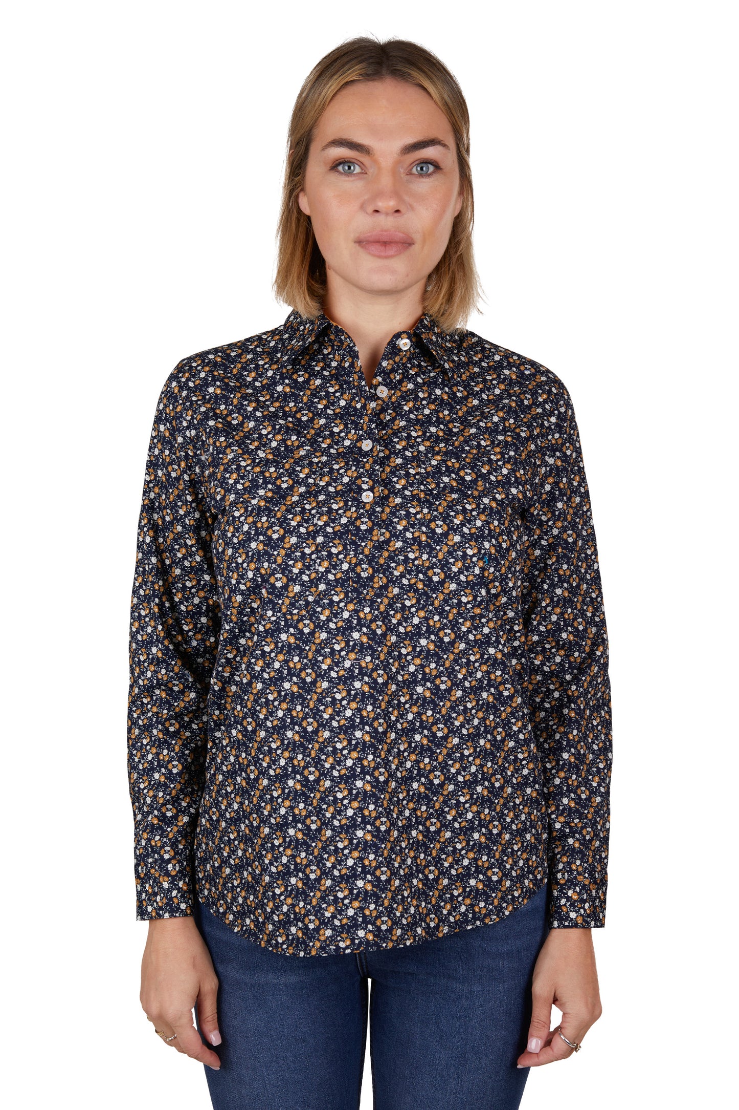 Hard Slog Ladies Half Plkt L/S Shirt - H4W2101203 - On Sale