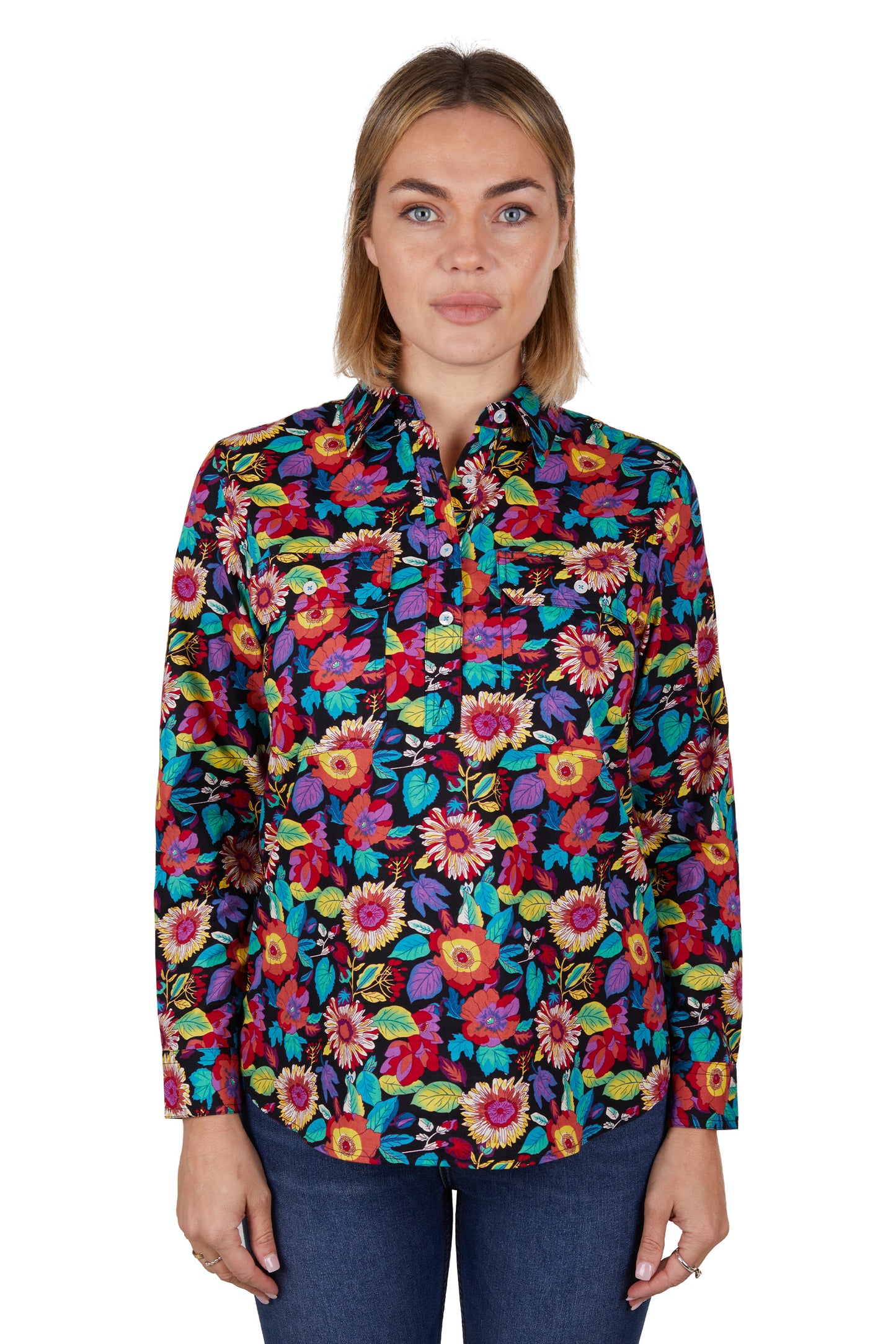 Hard Slog Ladies  Half Plkt L/S Shirt - H4W2101207 - On Sale