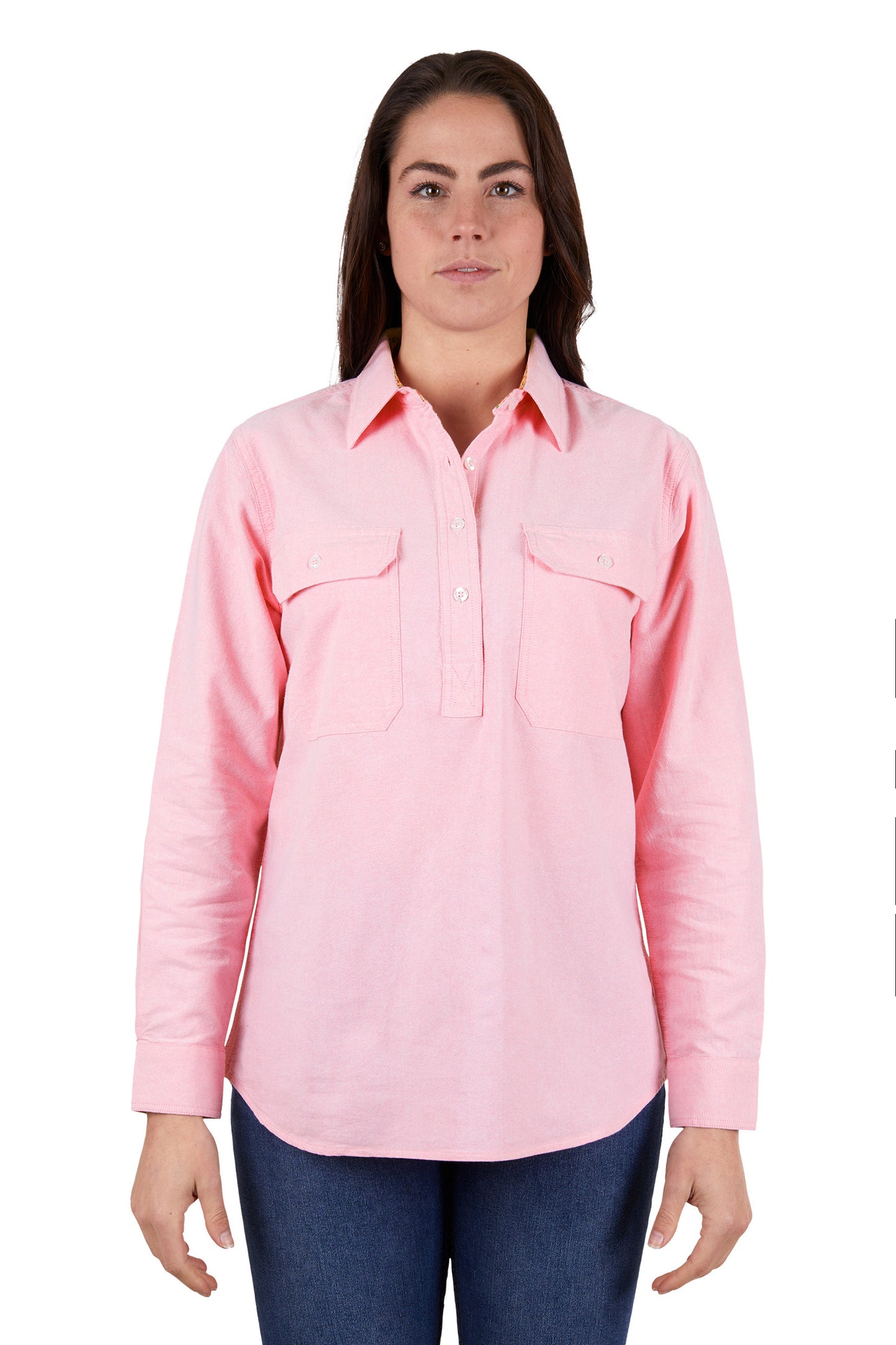 Hard Slog Ladies Half Plkt L/S Shirt - H4W2101209 - On Sale