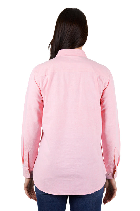 Hard Slog Ladies Half Plkt L/S Shirt - H4W2101209