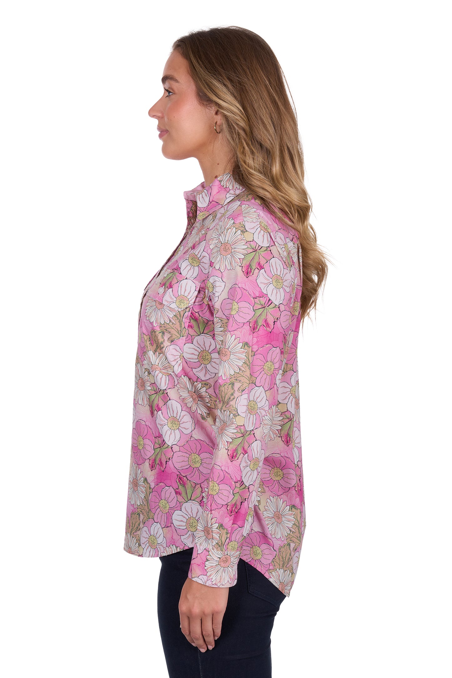 Hard Slog Ladies 1/2 Plkt L/S Shirt - H5S2101125
