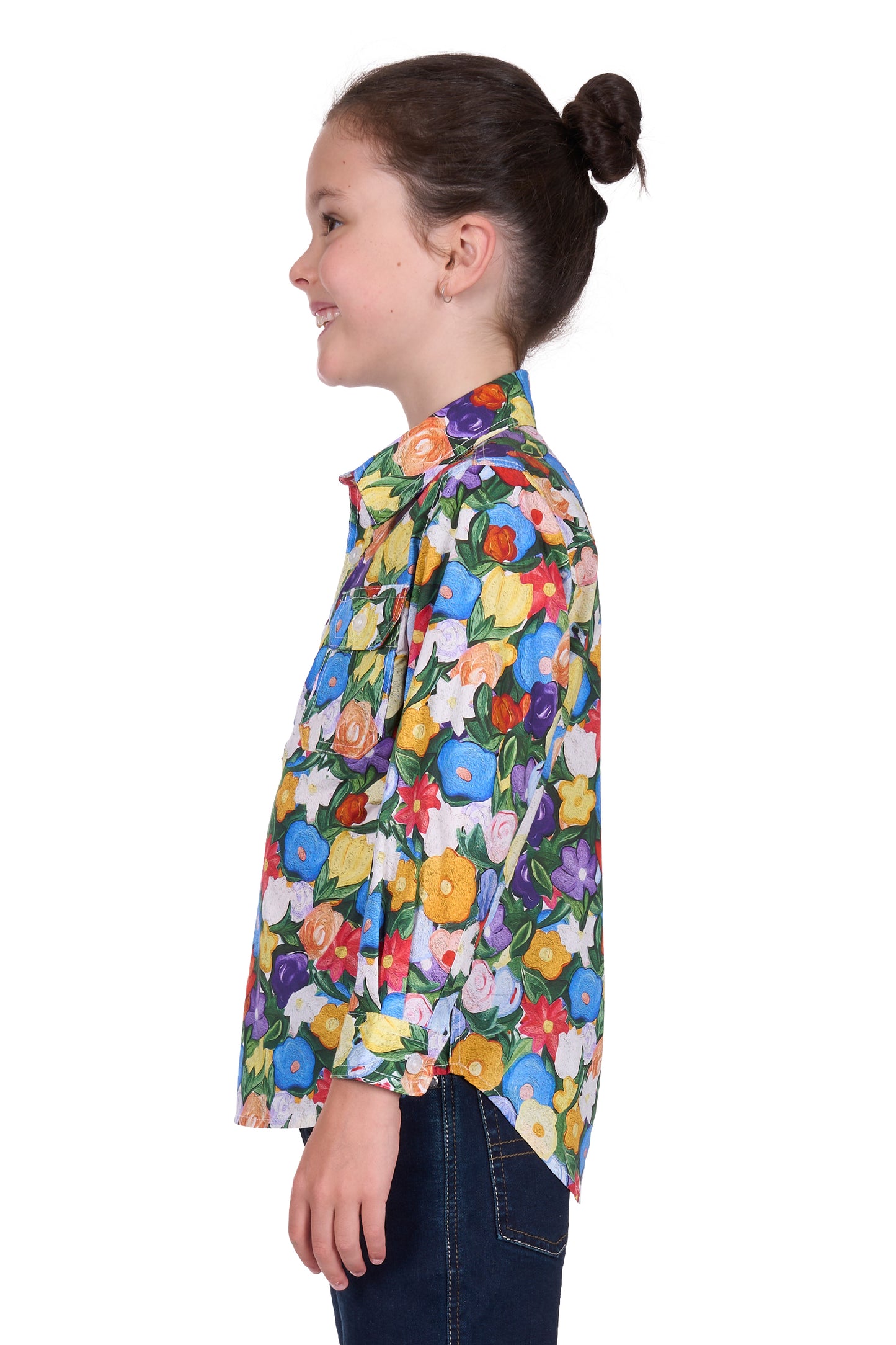 Hard Slog Kids Delia 1/2 Placket L/S Shirt