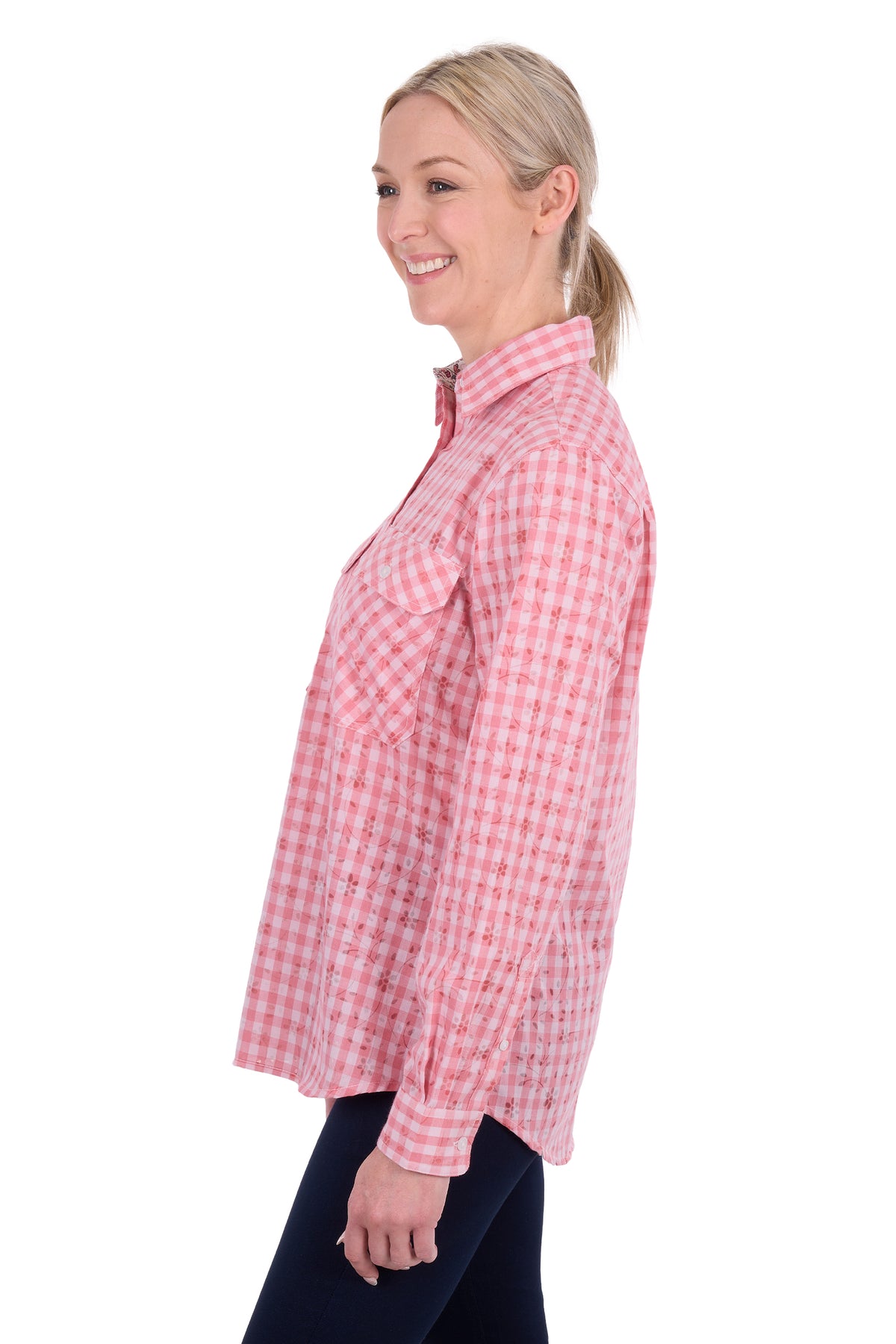 Hard Slog Ladies Raquel Half Placket L/S Shirt - H6S2101128