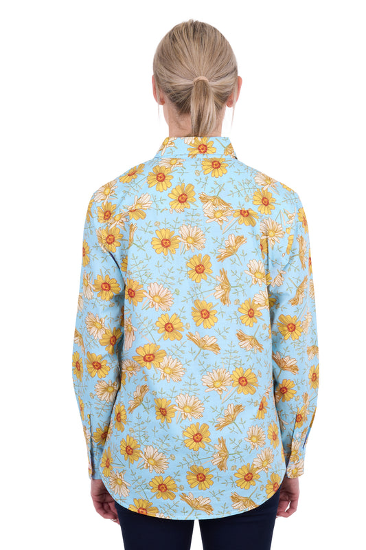 Hard Slog Ladies Sunday Half Placket L/S Shirt - H6S2101137