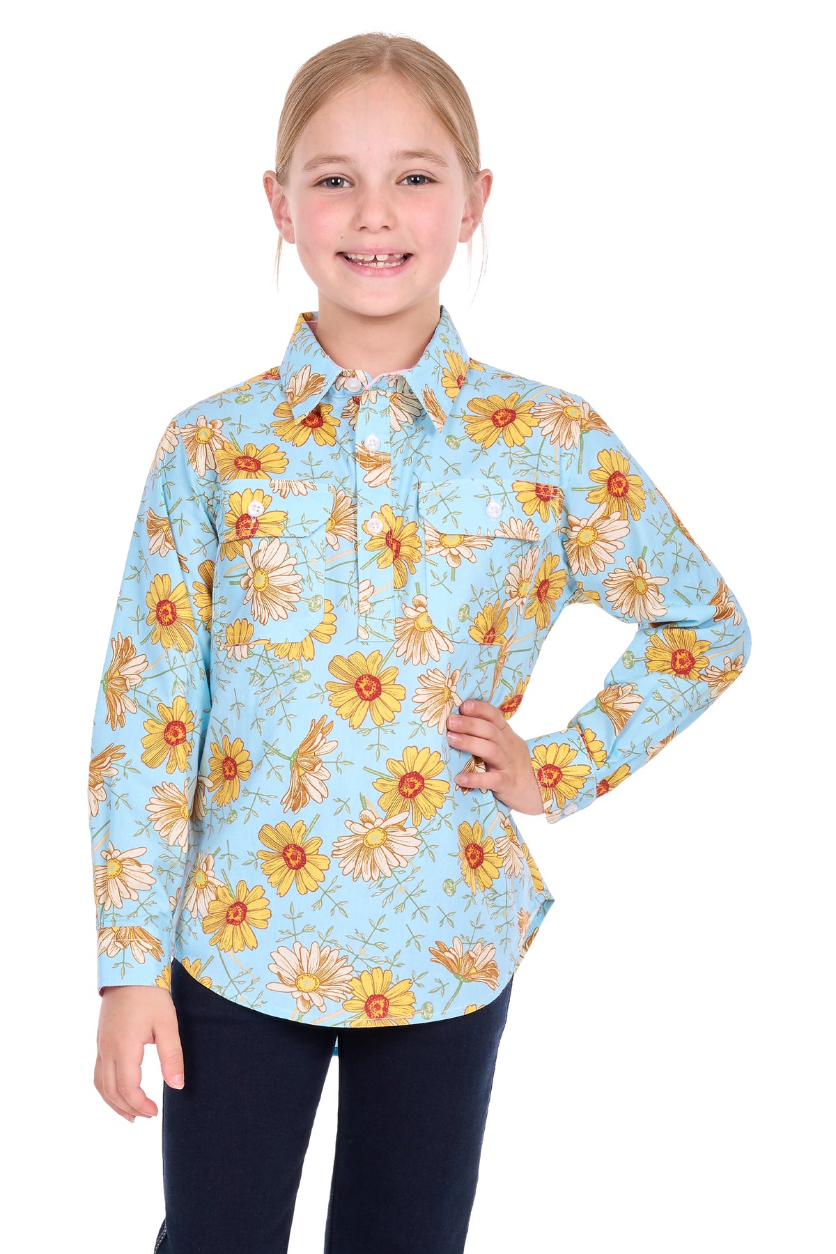 Hard Slog Kids Sunday 1/2 Plkt L/S Shirt - H6S7101137