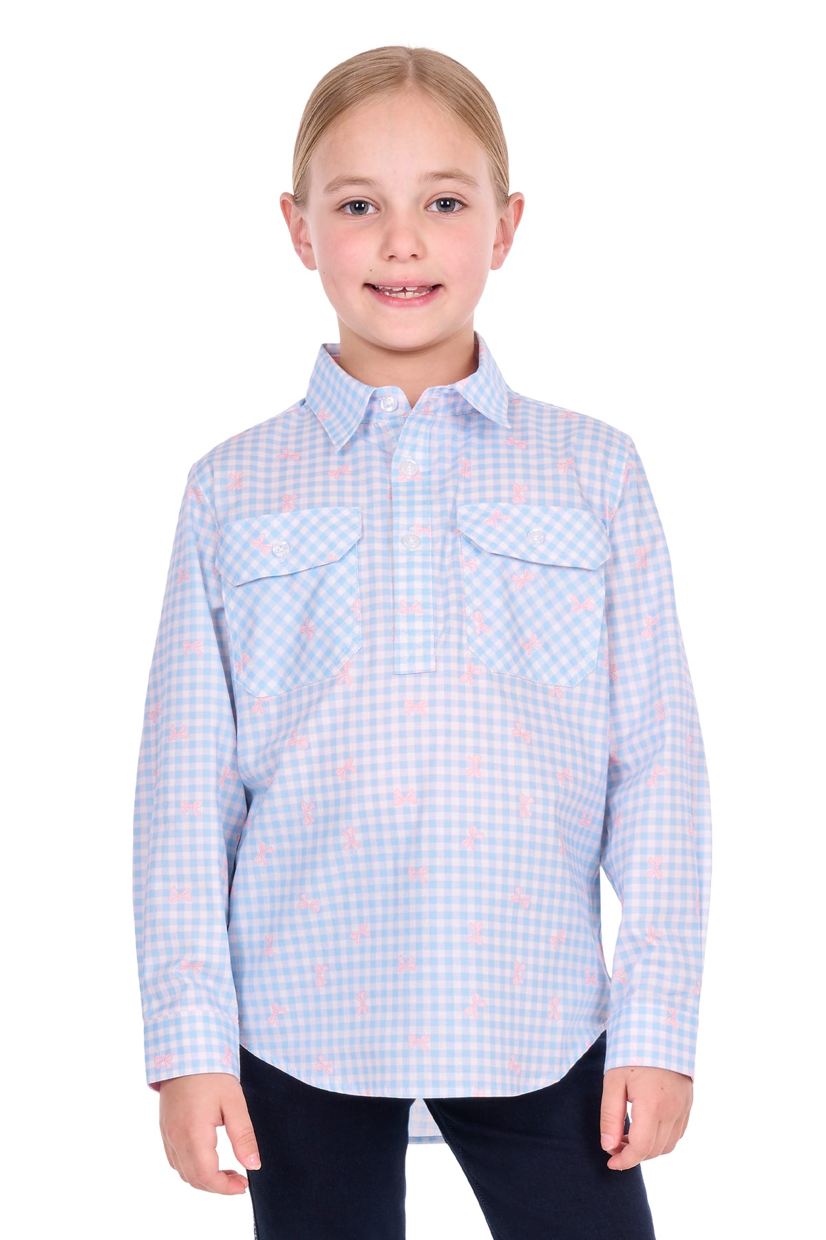 Hard Slog Kids Lillia 1/2 Plkt L/S Shirt - H6S7101156
