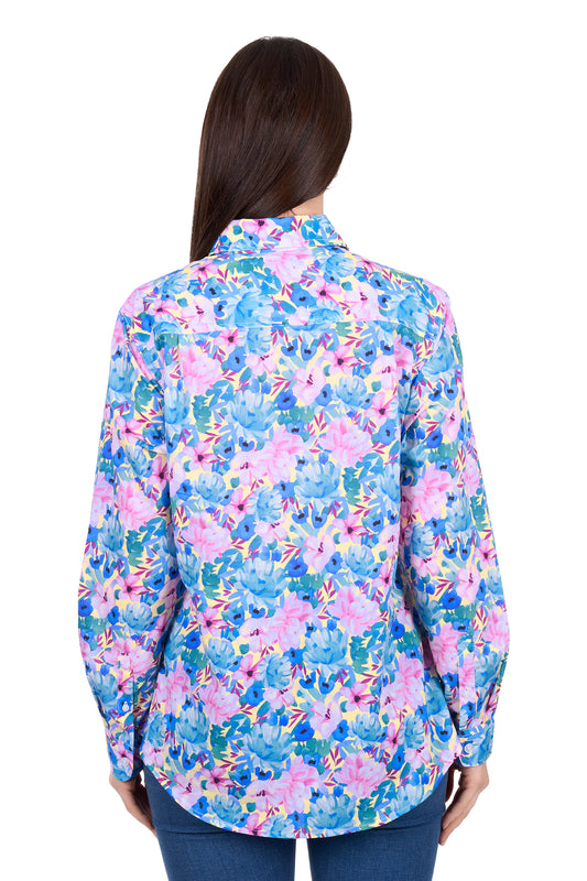 Hard Slog Ladies Trixie 1/2 Plkt L/S Shirt - H6W2101172