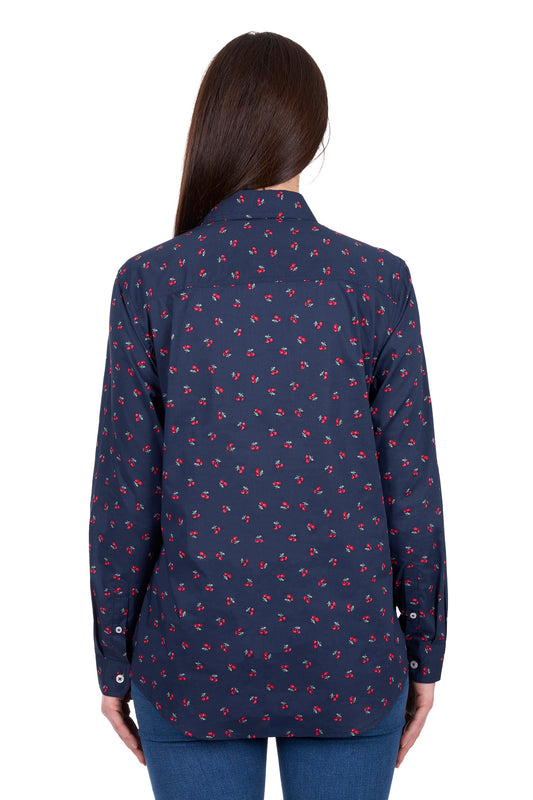 Hard Slog Ladies Cherry 1/2 Plkt L/S Shirt - H6W2101175