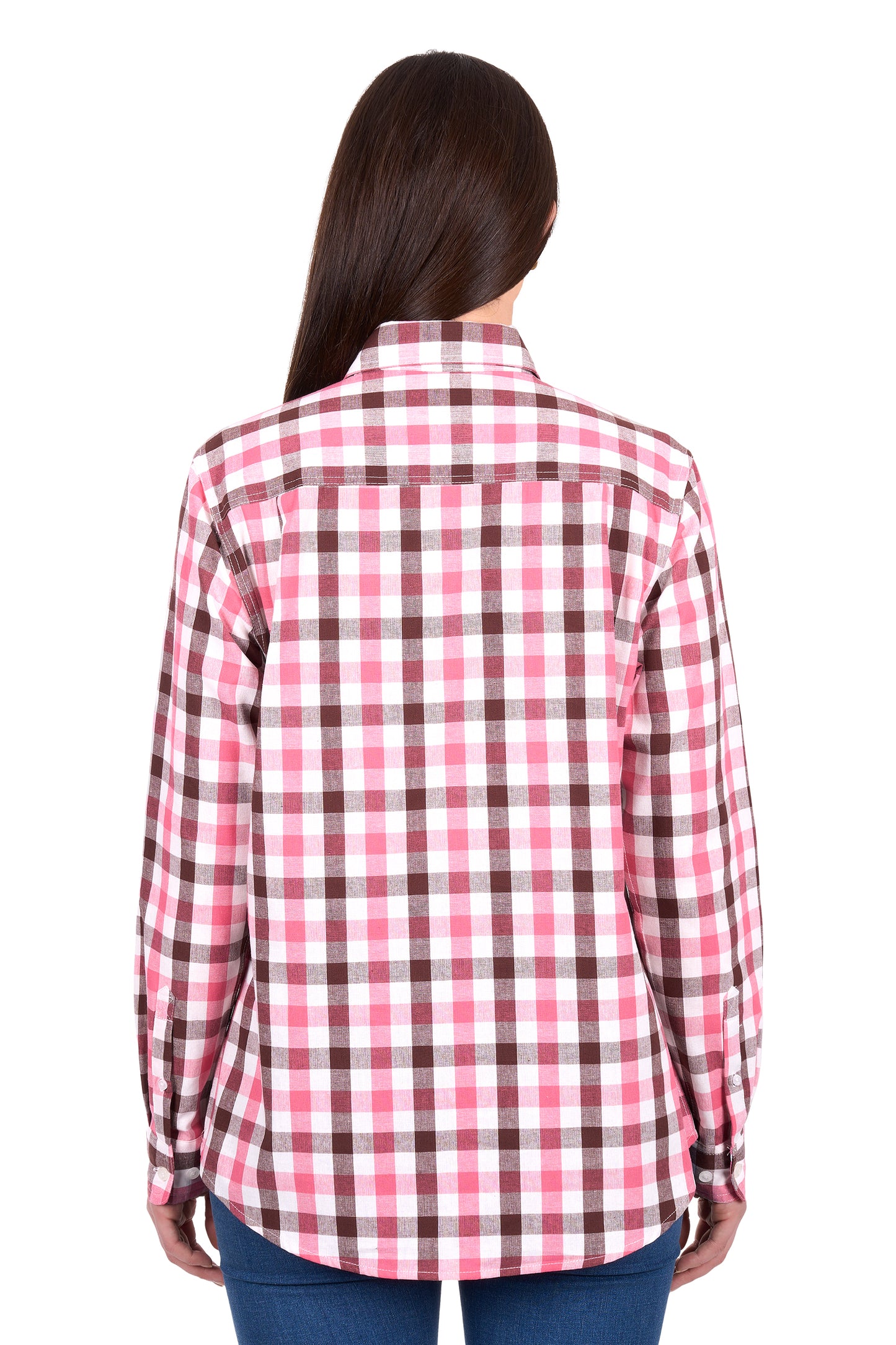 Hard Slog Ladies Cherry Full Plkt L/S Shirt - H6W2149192