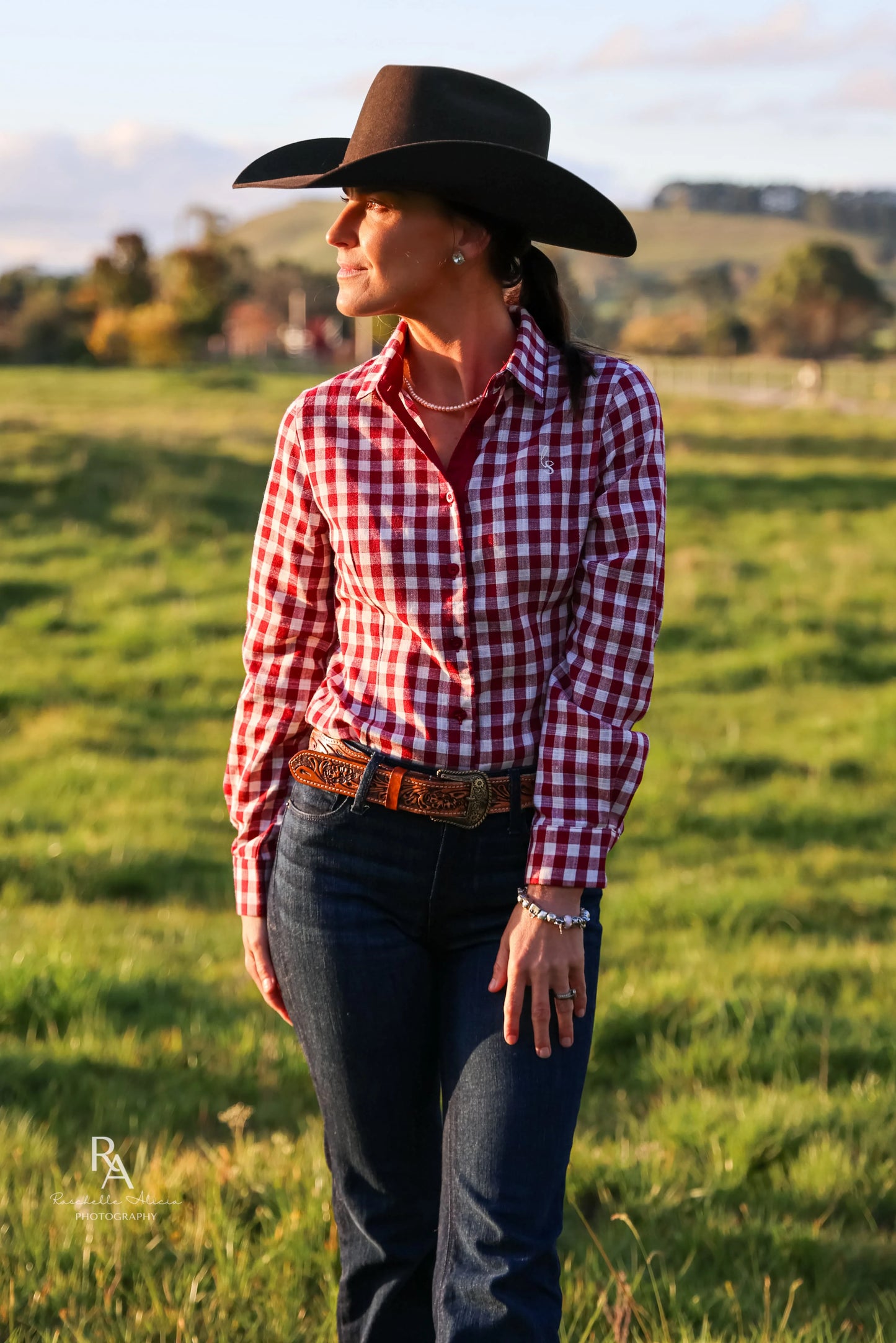 Lime & Soda Freya Dark Red Gingham L/S Shirt