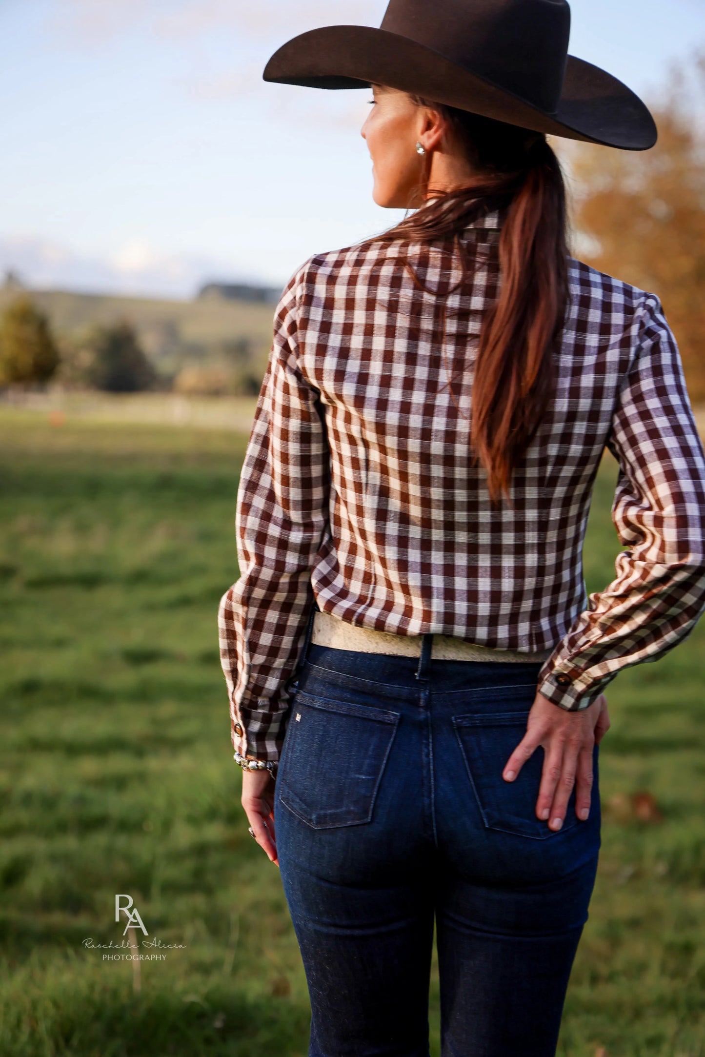 Lime & Soda Freya Chocolate Gingham L/S Shirt