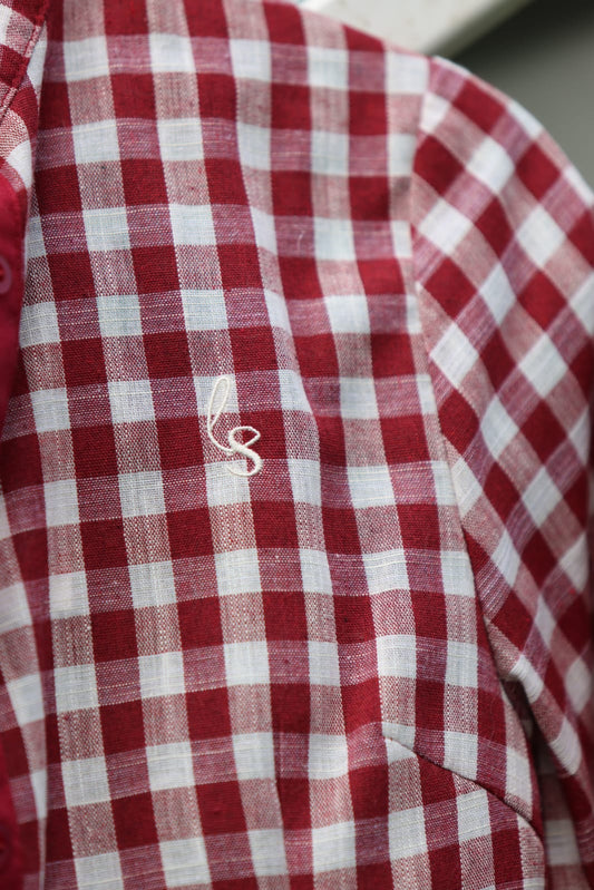 Lime & Soda Freya Dark Red Gingham L/S Shirt